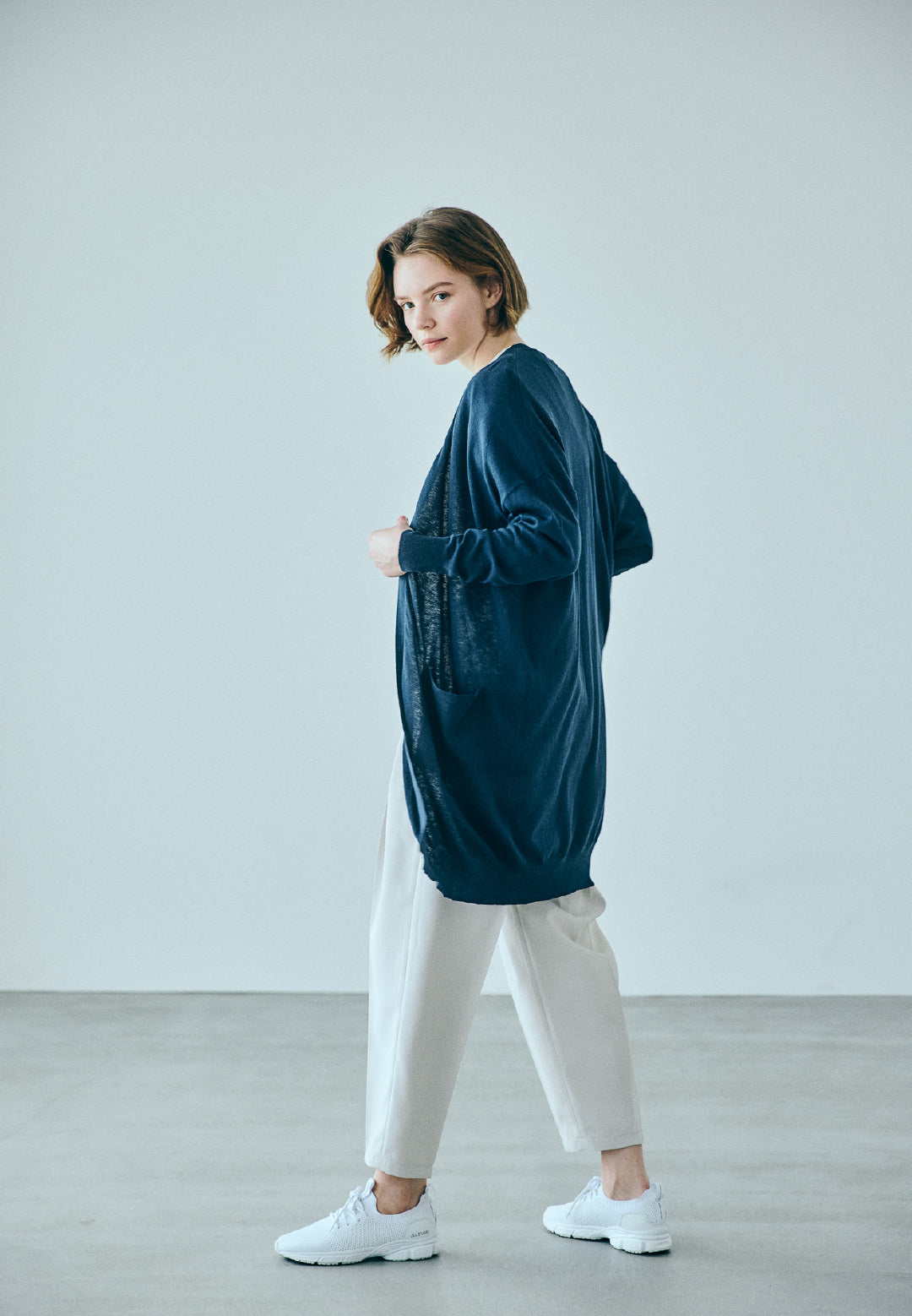 シルク カーディガン  ロング 66-696103